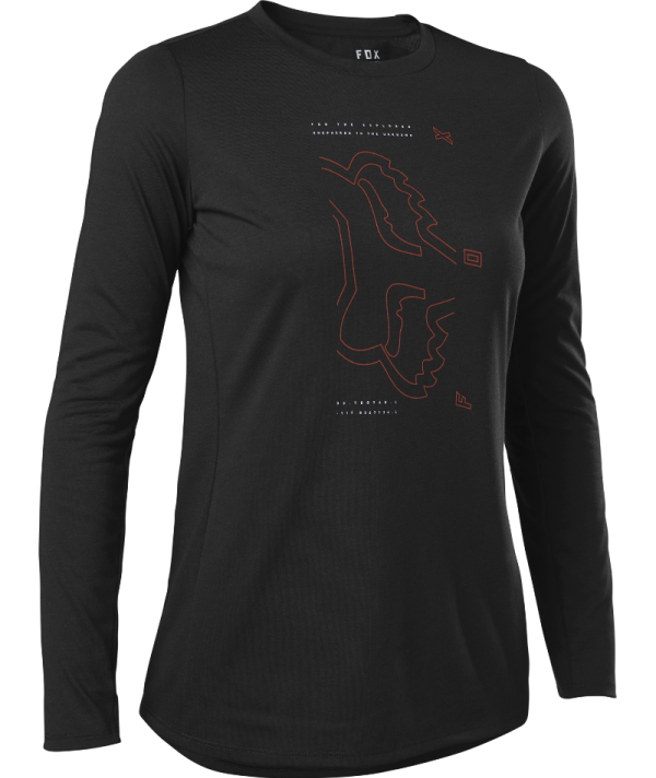 FOX W Ranger DR LS Jersey BLK L