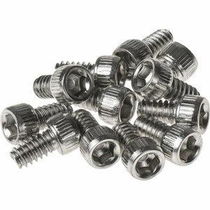 REVERSE 12x Stahl Pedal Pins US Size, Small 9mm für Escape Pro + Black ONE + Base (Silber)