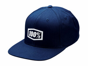 100% Icon AJ Fit Snapback Hat   unis navy