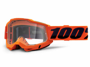 100% Accuri 2 Goggle - Clear Lens  unis Neon Orange