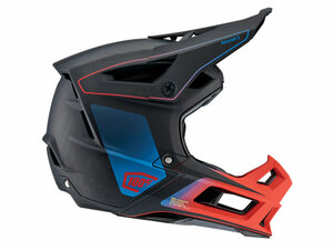100% Aircraft 2 helmet  XL Steel Blue/Neon Red