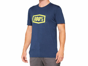 100% Cropped Tech Tee  L navy