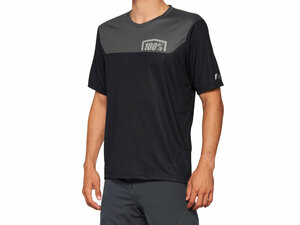100% Airmatic Short Sleeve Jersey  XL Black/Charcoal