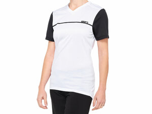 100% Ridecamp Womens Short Sleeve Jersey   M white/black