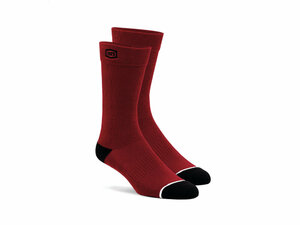 100% Solid Casual socks  S/M red