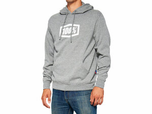 100% Icon Pullover Hoodie  XL Heather Grey
