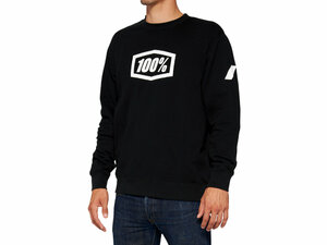 100% Icon Pullover Crewneck Sweatshirt   XXL black