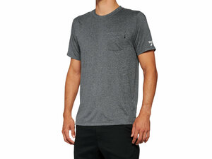 100% Mission Athletic T-Shirt  S Heather Charcoal