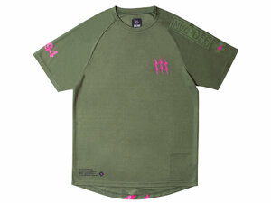 Muc Off Short Sleeve Riders Jersey  Unisex XS green/pink