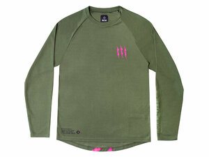 Muc Off Long Sleeve Riders Jersey  Unisex XL green/pink