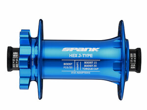 Spank HEX J-Type Boost F15/20 Hub, 32H front hub  32 blue